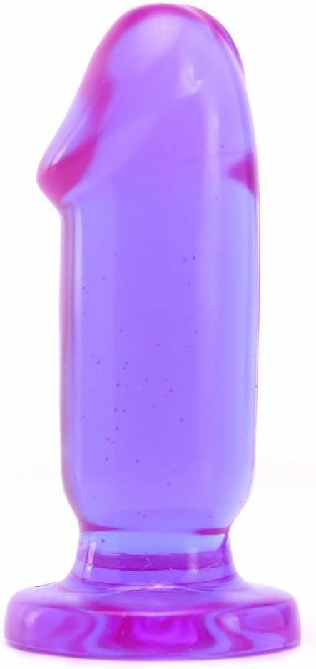 Doc Johnson Crystal Jellies - Starter Kit - For Graduated Anal Training - Ease Your Way Into Backdoor Pleasure - 3 Penis Shaped Plugs - Purple