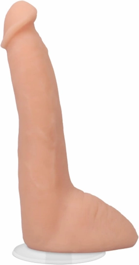 Doc Johnson Signature Series - Roman Todd - 8 Inch ULTRASKYN Dildo with Removable Vac-U-Lock Suction Cup - F-Machine & Harness Compatible - for Adults Only, Vanilla