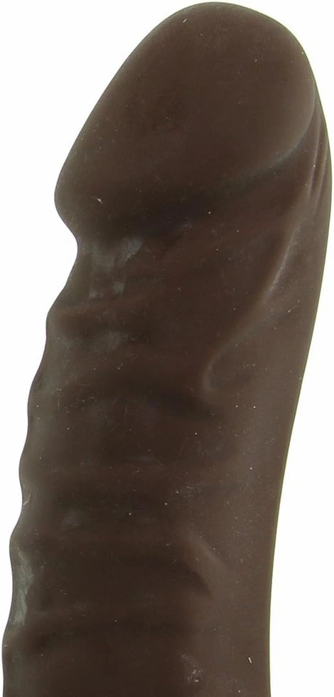 Doc Johnson The D - Super D 6 Inch - ULTRASKYN - 6.5" Long and 1.5" Wide - Strong Suction Cup Base - O-Ring Harness Compatible Dildo - Chocolate