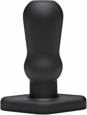Doc Johnson Titanmen - Open Up - 4.5 Inch Hollow Tunnel Anal Plug with 5.35 Inch Girth - Flared Safety Base - Matte Finish - Butt Plug - Black