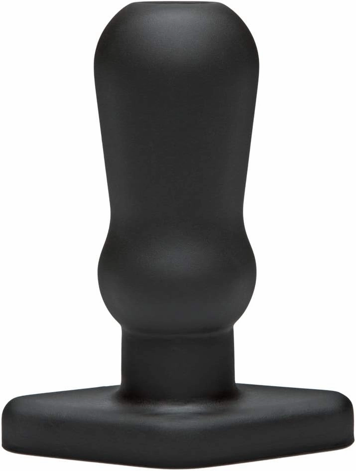 Doc Johnson Titanmen - Open Up - 4.5 Inch Hollow Tunnel Anal Plug with 5.35 Inch Girth - Flared Safety Base - Matte Finish - Butt Plug - Black