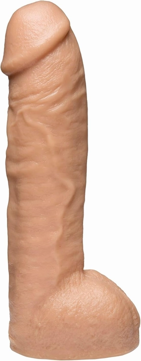 Doc Johnson Vac-U-Lock - Realistic Hung - 12 Inch FIRMSKYN Dildo with Massive 8.5 Inches of Girth - F-Machine and Harness Compatible - for Adults Only, Vanilla