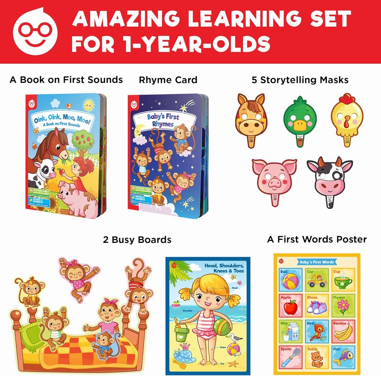 Doctor Jupiter Now I AM 1 | Educational Learning Toy for 1 Year Olds | Birthday Gift Ideas for Boys & Girls Ages 1  | Preschool Learning Activities