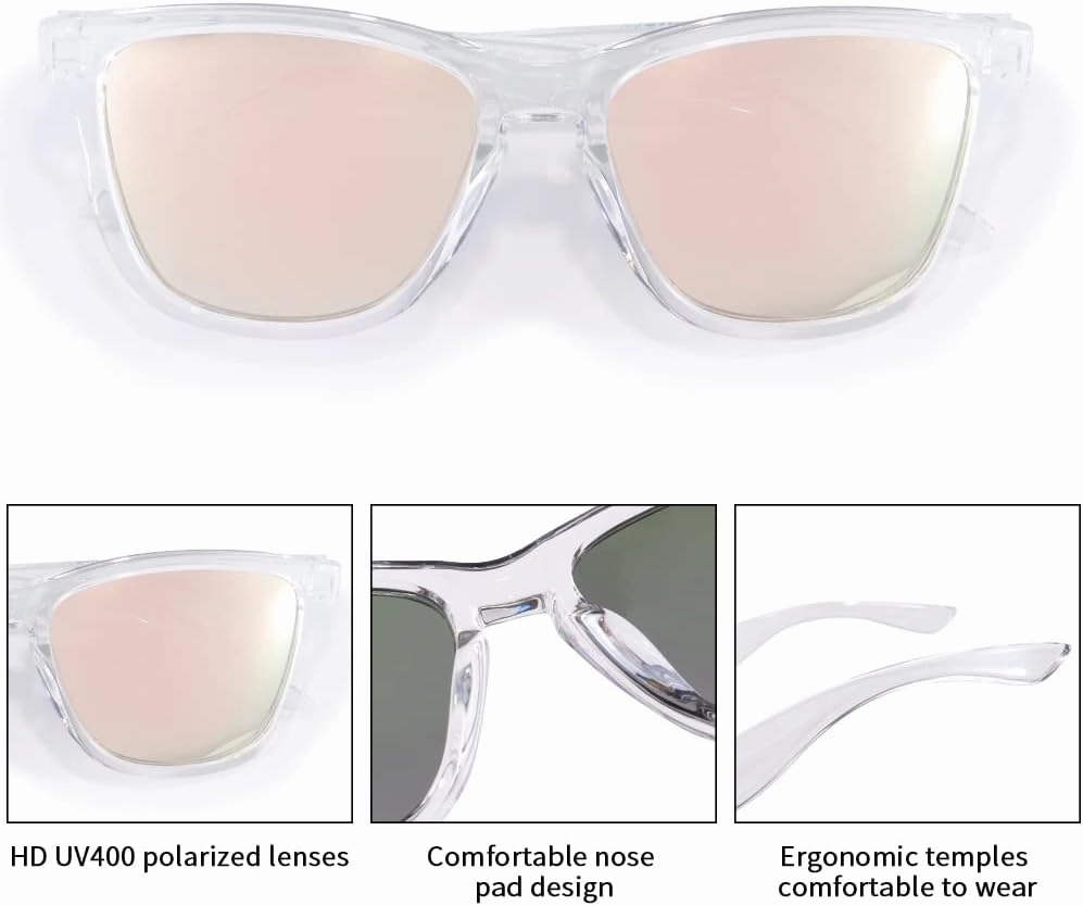 Dollger Polarized Sunglasses for Men Women Retro Classic UV400 Protection Sunglasses