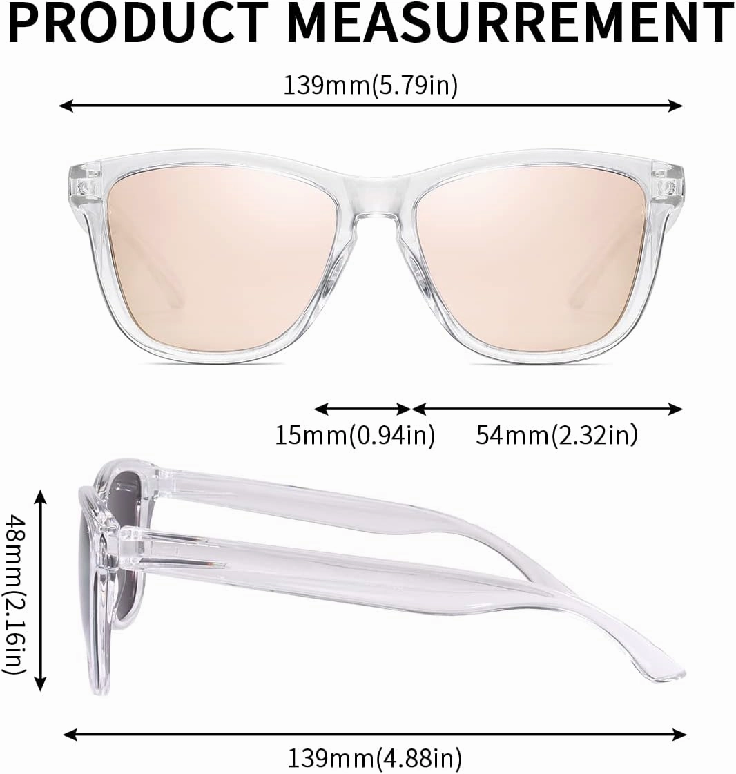 Dollger Polarized Sunglasses for Men Women Retro Classic UV400 Protection Sunglasses