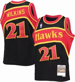 Dominique Wilkins Atlanta Hawks Black Youth 8-20 Hardwood Classic Soul Swingman Player Jersey