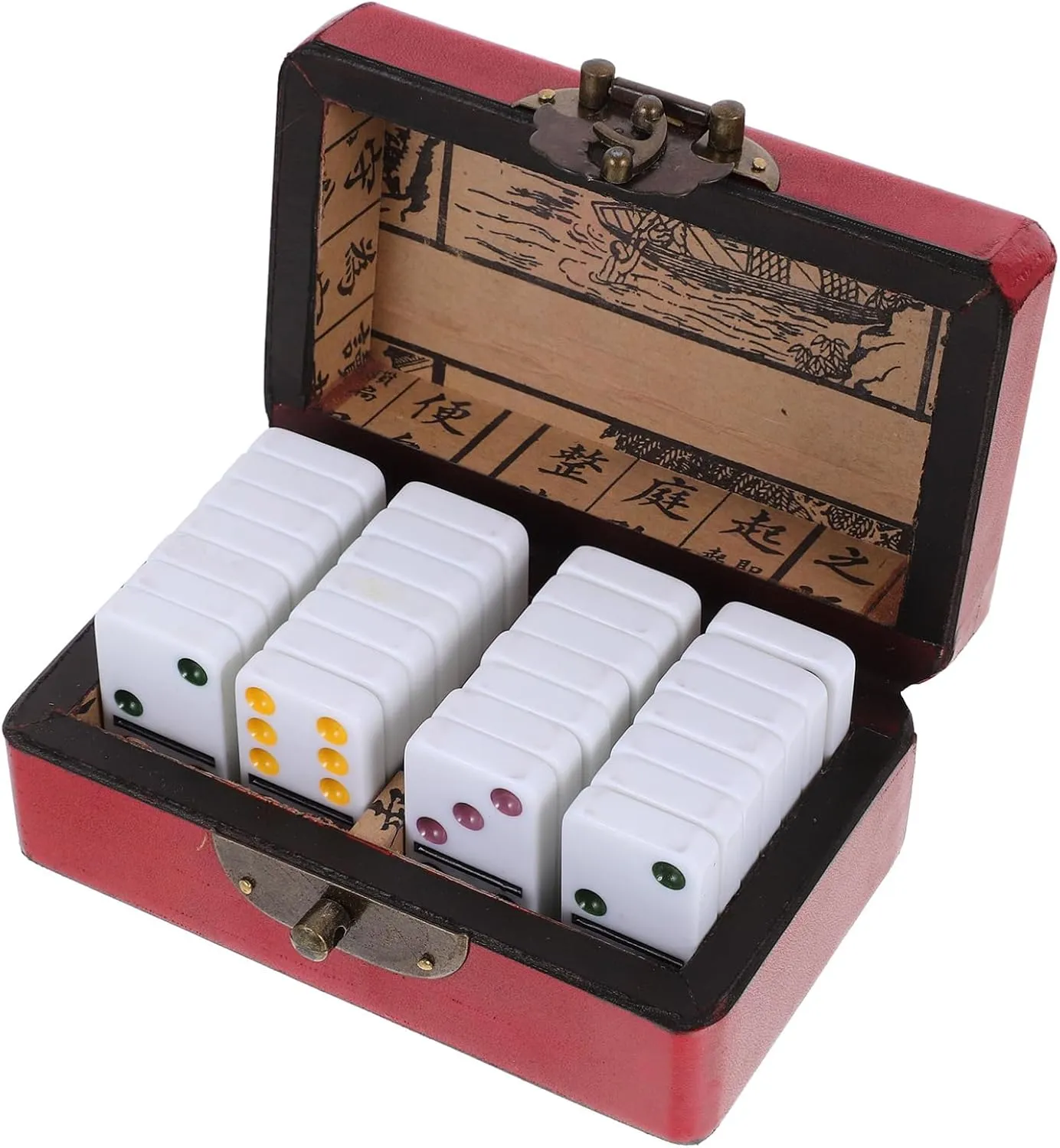 Domino Game Set Box Jumbo Dominos Boys and Girls Interaction Toy Storage Box Style