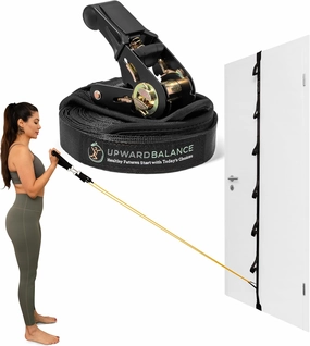 Door Anchor Strap for Resistance Bands - Heavy-Duty Multi-Loop Resistance Band Door Anchor Strap - Up to 9 Anchor Points, Portable Door Exercise Equipment for Home Workouts, Fits 6-8 ft Doors, Jeteca