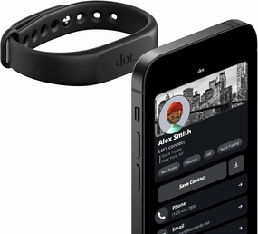 dot. Band - Digital Business Card Wristband - Tap to Share NFC - iPhone & Android (Black)