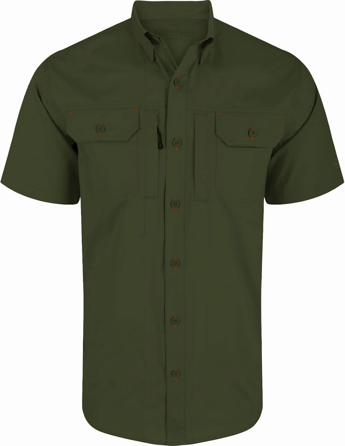 Drake Waterfowl Men's Wingshooter Trey Solid Breathable Lightweight Naturally Wicking Buttoned Short-Sleeved Shirt w/Pockets