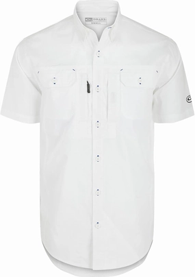 Drake Waterfowl Men's Wingshooter Trey Solid Breathable Lightweight Naturally Wicking Buttoned Short-Sleeved Shirt w/Pockets