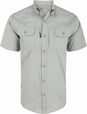 Drake Waterfowl Men's Wingshooter Trey Solid Breathable Lightweight Naturally Wicking Buttoned Short-Sleeved Shirt w/Pockets