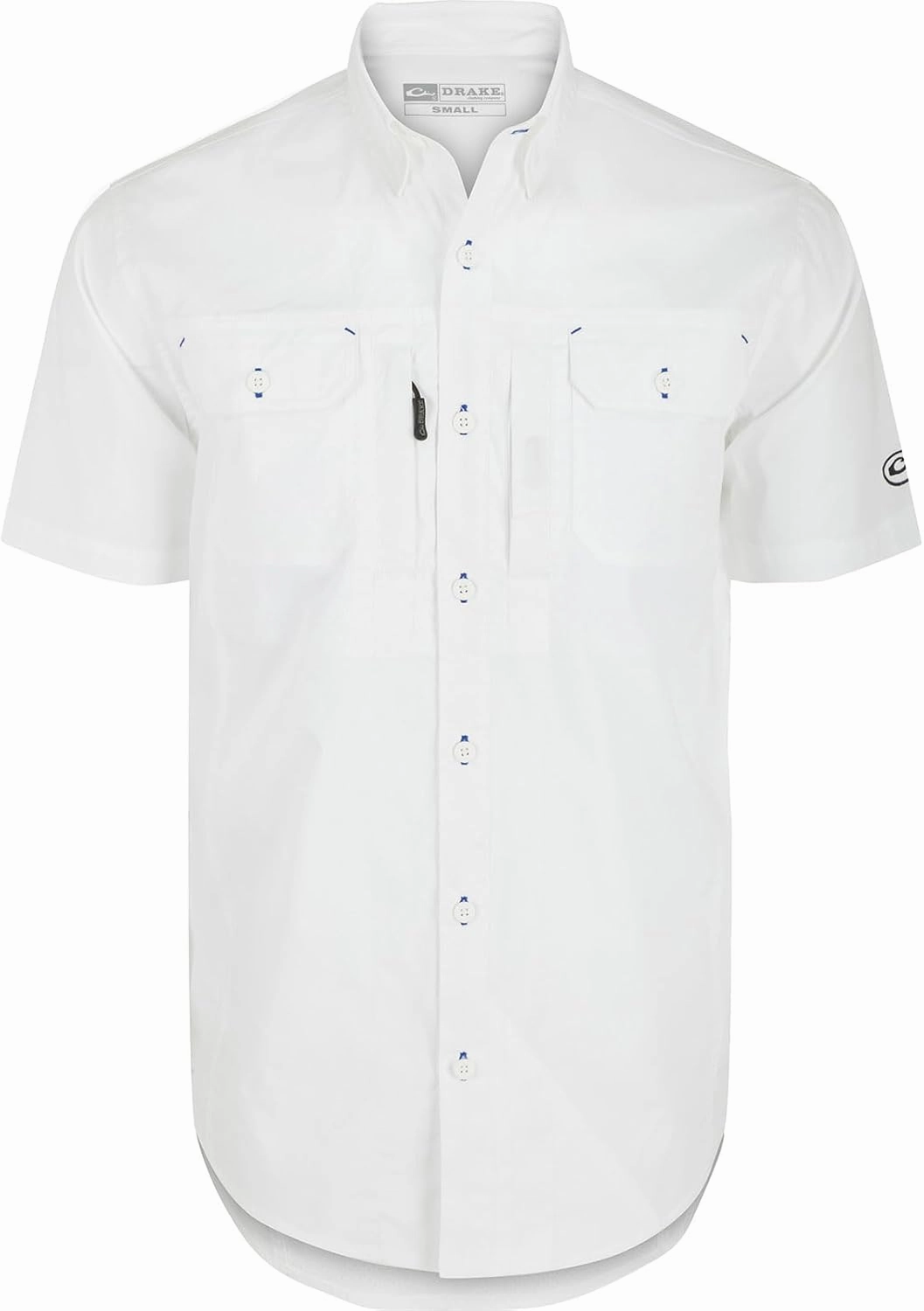 Drake Waterfowl Men's Wingshooter Trey Solid Breathable Lightweight Naturally Wicking Buttoned Short-Sleeved Shirt w/Pockets