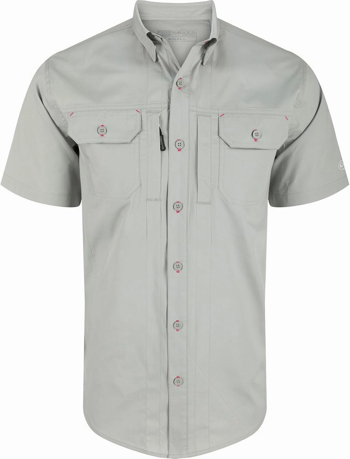 Drake Waterfowl Men's Wingshooter Trey Solid Breathable Lightweight Naturally Wicking Buttoned Short-Sleeved Shirt w/Pockets