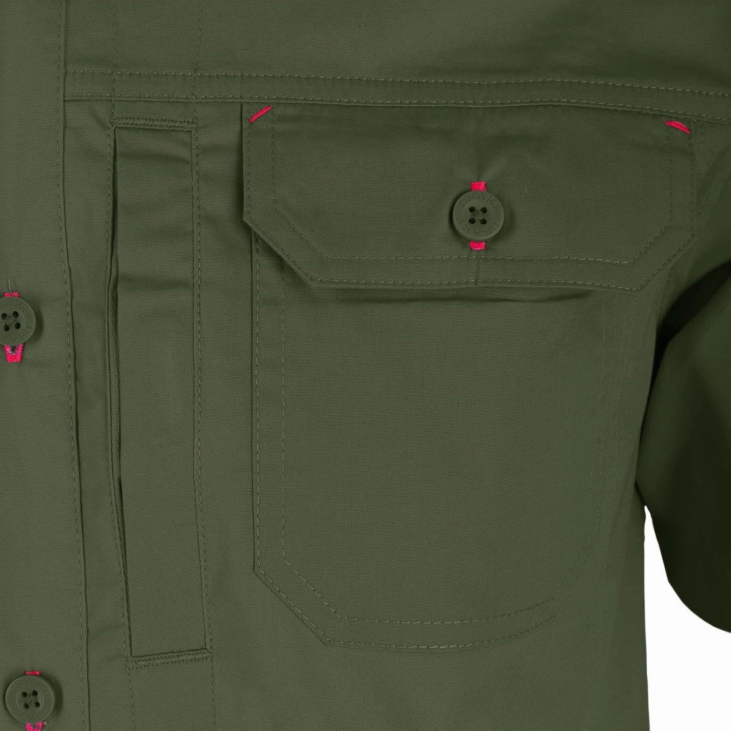 Drake Waterfowl Men's Wingshooter Trey Solid Breathable Lightweight Naturally Wicking Buttoned Short-Sleeved Shirt w/Pockets