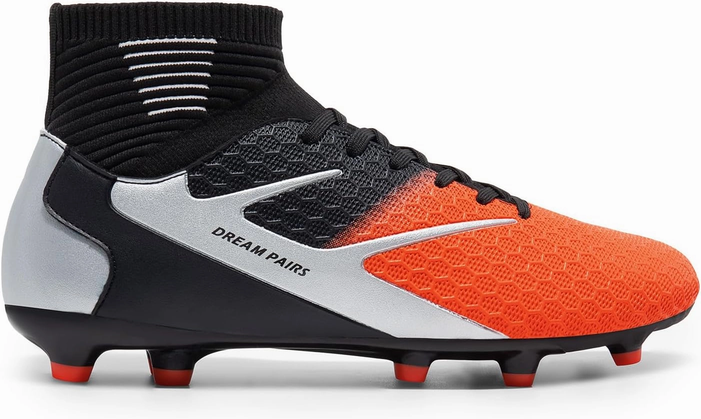 DREAM PAIRS Men's High Tops Lace Up Soccer Cleats, Lightweight Professional Athletic Football Cleats Mens Athletic Shoes for Training Soccer