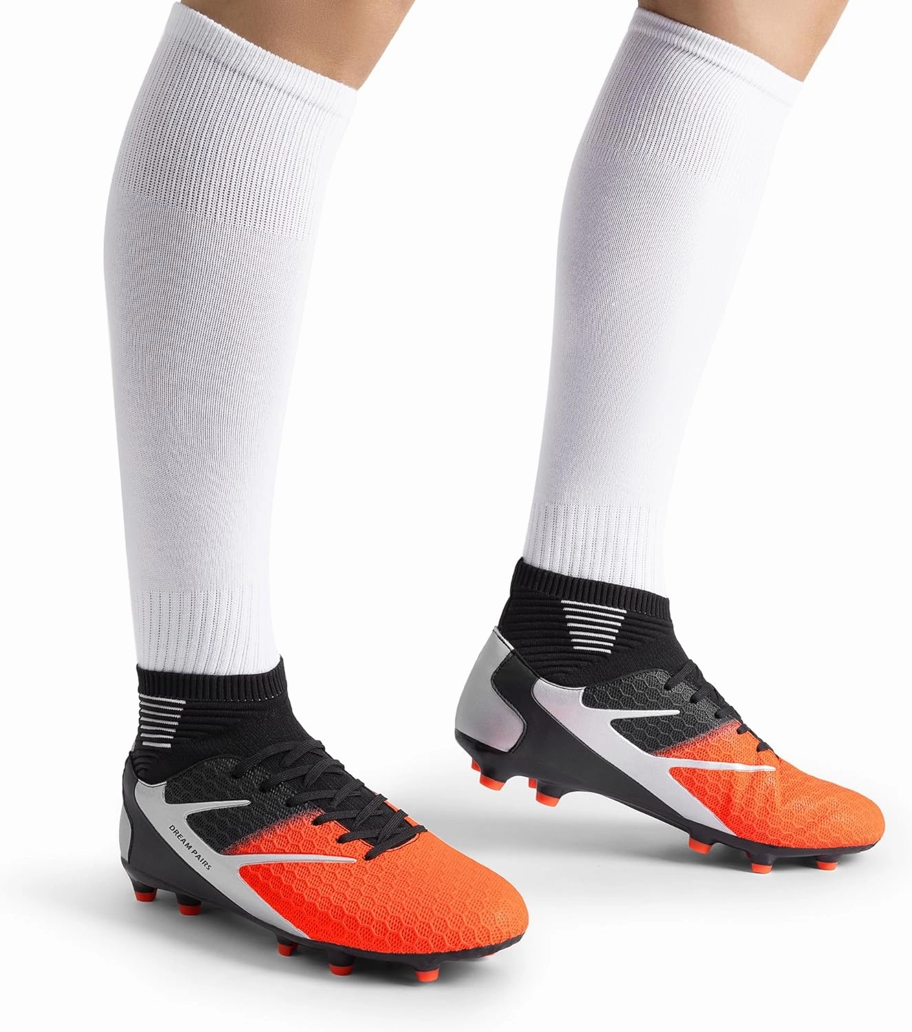 DREAM PAIRS Men's High Tops Lace Up Soccer Cleats, Lightweight Professional Athletic Football Cleats Mens Athletic Shoes for Training Soccer