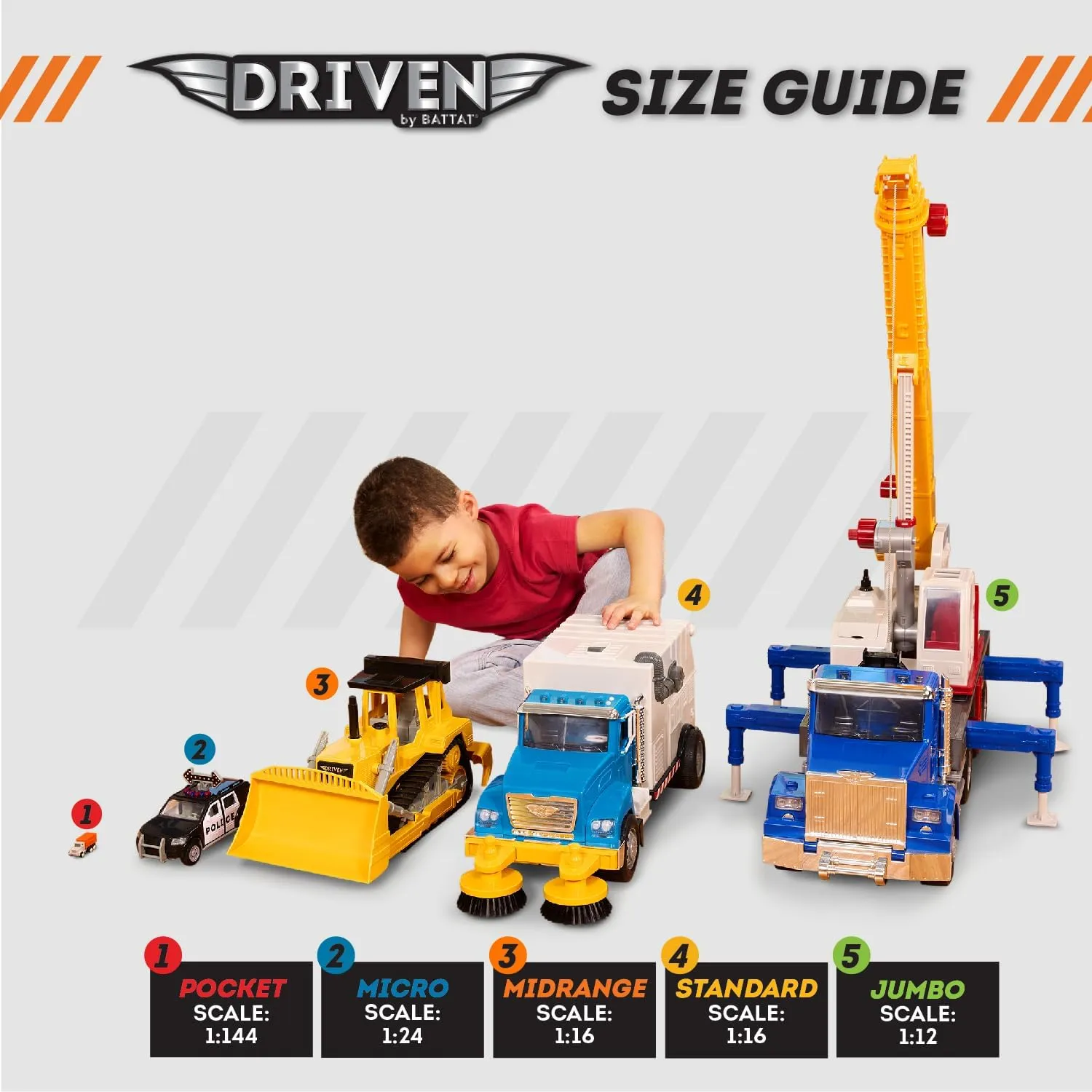 Driven by Battat 19 Pcs Take-Apart Car & Construction Tool Set 2-in-1 Remote Control & Customizable Car - Lights & Sounds, STEM Toy for Age 3 