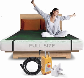 Earth Grounding Mat for Sleeping (54x74in), Full Body Grounding Mattress Cover for Stress and Inflammation, Fits Queen Size Bed, Includes 15 Feet Cord and Outlet Tester