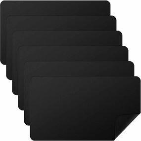 Ecally 6 Pcs Black Card Game Mats 24 x 14 Inch Smooth Table Playmat Board Game Table Mat Compatible with TCG Playing Card