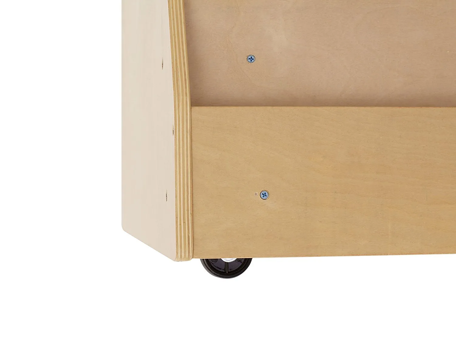 ECR4Kids Double-Sided Mobile Book Display with Storage, Classroom Bookshelf, Natural