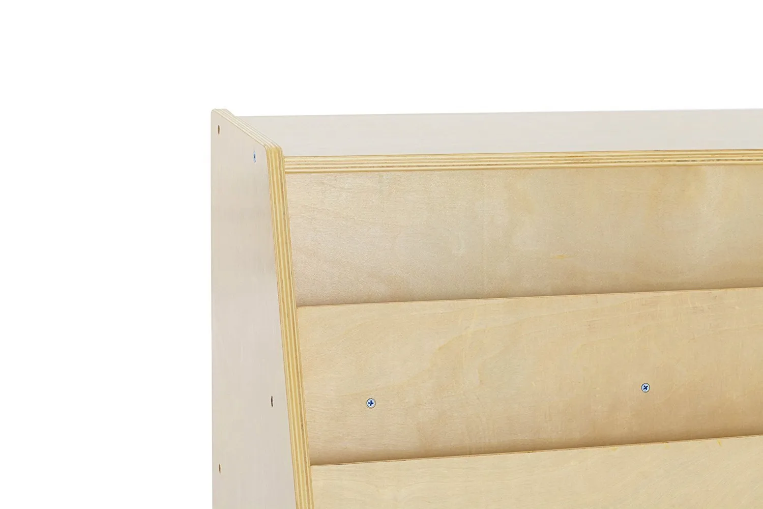 ECR4Kids Double-Sided Mobile Book Display with Storage, Classroom Bookshelf, Natural