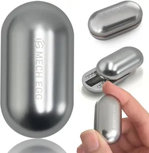 EDC Fidget Slider Metal Fidget Toys Adults Mech Egg Adult Metal for Adults Anxiety Autism ADHD Stress Relief Toys-Silver