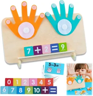 Educational Math Manipulatives, Montessori Toys for 2 3 4 Year Old, Learning Finger Number Counting Toy for Toddlers, Preschool Number Blocks Toys for Kids, Counting Blocks for Boys Girls(1 SET)