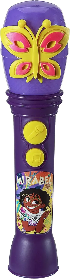 eKids Disney Encanto Toy Microphone for Kids, Built-in Music and Flashing Lights