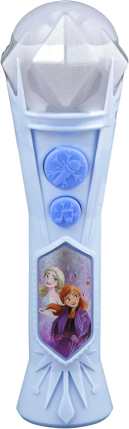 eKids Frozen Sing Along Microphone Toy for Kids with Built-in Music and Flashing Lights, Designed for Fans of Frozen Toys (Frozen 2020)