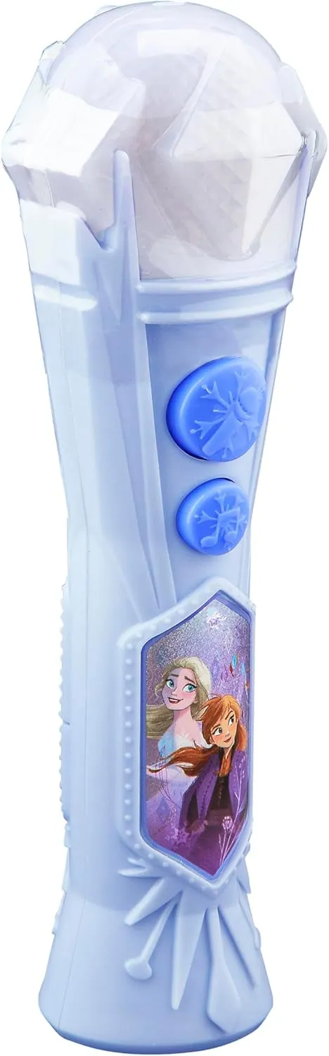 eKids Frozen Sing Along Microphone Toy for Kids with Built-in Music and Flashing Lights, Designed for Fans of Frozen Toys (Frozen 2020)