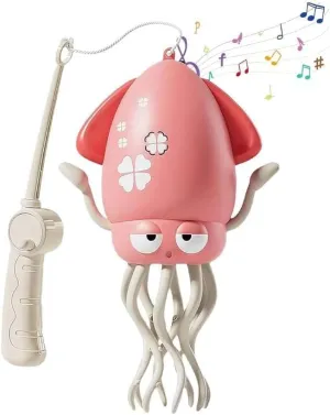 Electric Dancing Octopus Toy, Crawling Dancing Automatic Obstacle Avoidance Octopus Sensor Toy, Creative Magic Crazy 8-Leg Action Obstacle with LED Lights & Music, Self-Navigating (Light Pink)