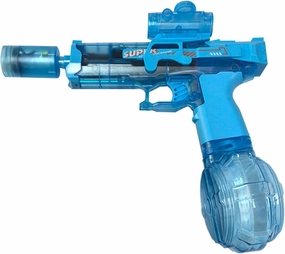 Electric Water Gun for Adults Kids, Full Automatic Electric Squirt Gun with Light Up, with a Long Range of up to 30 Ft,Summer Outdoor Pool Beach Party Toys - Blue