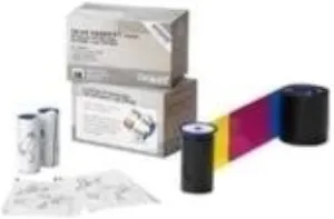 Entrust Datacard 535000-005 KT Black Monochrome Ribbon with Topcoat – 1,000 Prints – Includes Cleaning Card – Compatible with CD800, CD880, CP40, CP60, CP80, CE870 ID Card Printers