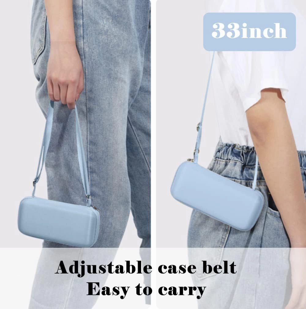ESUFEIR Mini Travel Sun Umbrella for Purse With Case,Small Compact UV Umbrella Protection Sun,Lightweight Portable Parasol Windproof for Women Men Kids (syblue)