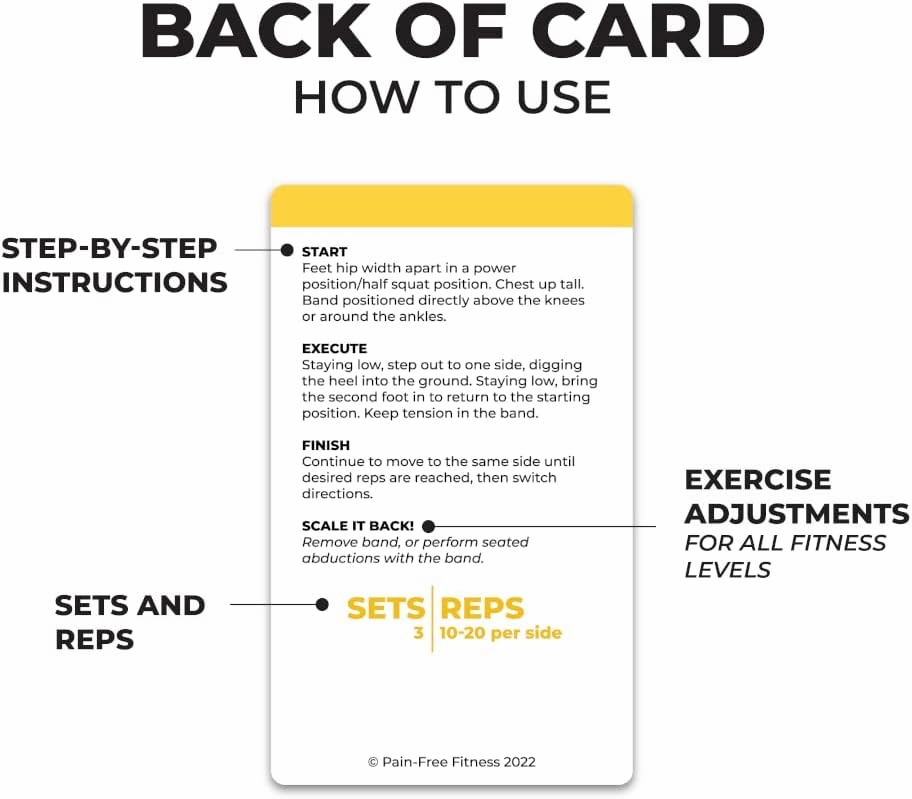 Exercise Flash Cards - Workout Cards Deck - Exercise Cards for Home Workouts Women & Men