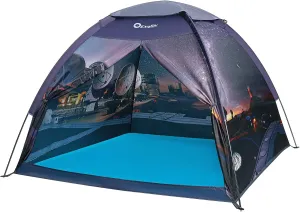 Exqline Kids Play Tent Indoor, Large Playhouse with Professional Aviation Aluminum Pole for Boys Girls, Indoor and Outdoor Space Theme Playing and Camping Tent, Gift for Kids - 60 x 60 x 46inch