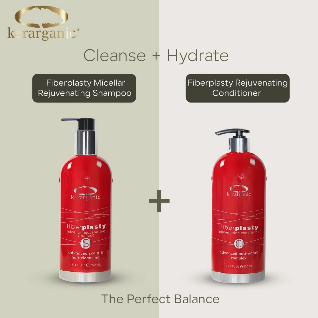 Fiberplasty Micellar Rejuvenating Shampoo   Fiberplasty Rejuvenating Conditioner Set (500ml/16.9oz): Advanced hair anti-aging complex.