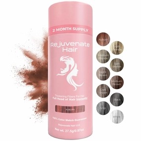 Fibers for Thinning Hair (Auburn), Undetectable Hair Powder for Women & 100% Natural Hair Building Fibers - Conceals Hair Loss - Bald Spot Cover Up Hair Powder, 2 Month Supply