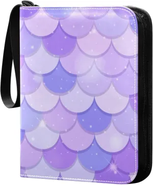 Fish-scale-pattern Cartoon Trading Card Protectors Holder Collectible Album for Sports Card Collection Storage 400 pockets Game Card Binder, JDJSDJJJ823158