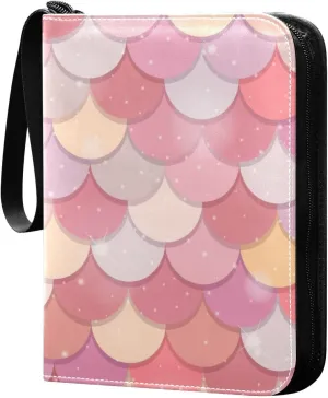 Fish-scale-print Cartoon Trading Card Protectors Holder Collectible Album for Sports Card Collection Storage 400 pockets Game Card Binder, JDJSDJJJ823158