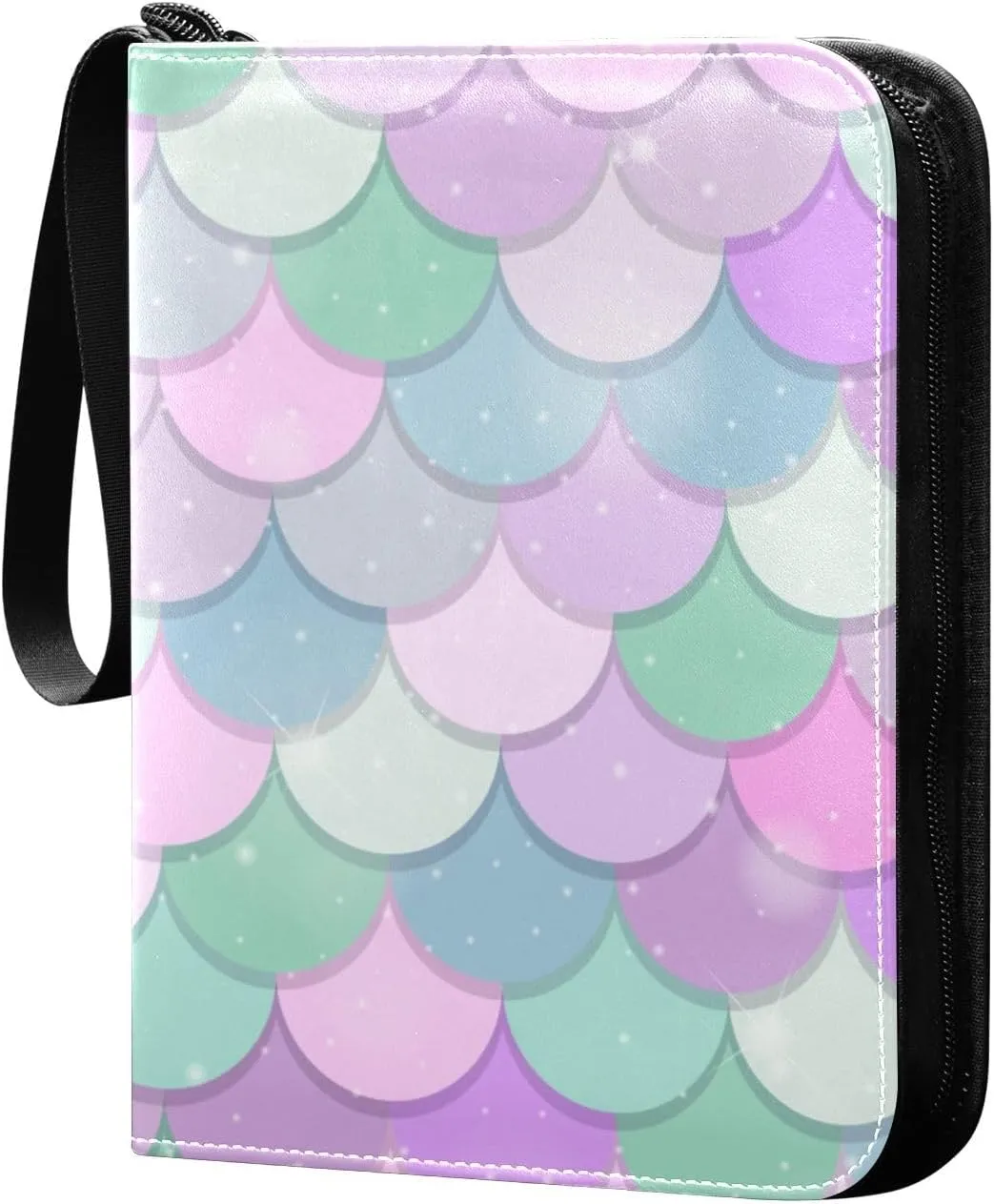Fish-scale Print Cartoon Trading Card Protectors Holder Collectible Album for Sports Card Collection Storage 400 pockets Game Card Binder, JDJSDJJJ823158