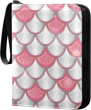 Fish Scale-print Cartoon Trading Card Protectors Holder Collectible Album for Sports Card Collection Storage 400 pockets Game Card Binder