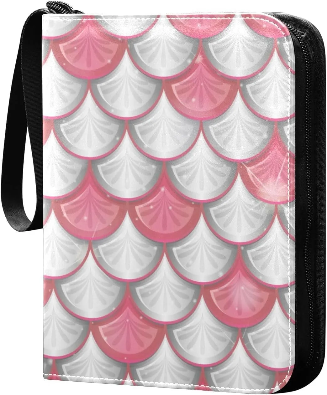 Fish Scale-print Cartoon Trading Card Protectors Holder Collectible Album for Sports Card Collection Storage 400 pockets Game Card Binder