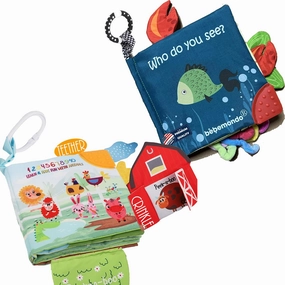 Fish Baby Books & Farm Book Toys for Newborn Babies Infants 0-6, 6-12 Months Toddlers, 1-2 Year Old