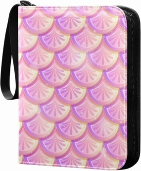 Fish-scale Pattern Cartoon Trading Card Protectors Holder Collectible Album for Sports Card Collection Storage 400 pockets Game Card Binder