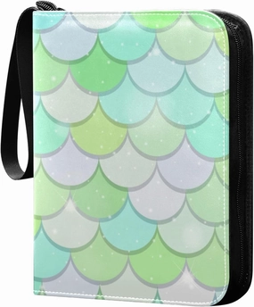 Fish-scale Theme Cartoon Trading Card Protectors Holder Collectible Album for Sports Card Collection Storage 400 pockets Game Card Binder