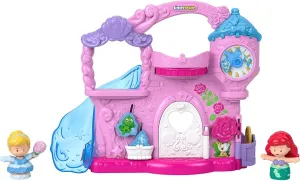 Fisher-Price Little People Toddler Toy Disney Princess Play & Go Castle Portable Playset for Pretend Play Kids Ages 18  Months​
