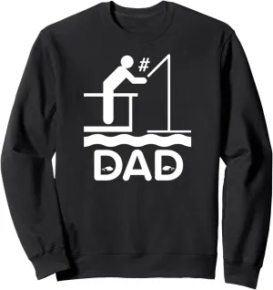 Fisherman Number One Dad # 1 Father's Day Dad is Number One Sweatshirt