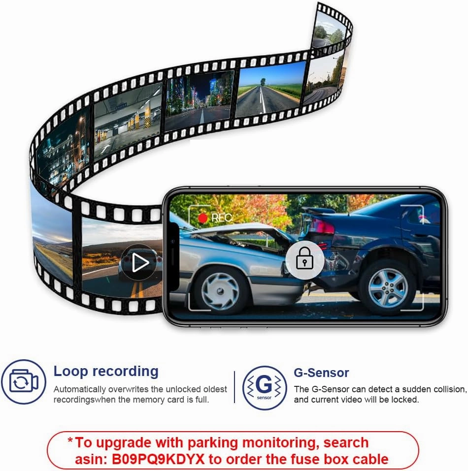 Fitcamx 4K Dash Cam Suitable for Ford F150 2013-2020 XL XLT Limited Lariat Platinum Raptor King Ranch Tremor (with 3M Tape), OEM Style, UHD 2160P Video WiFi, Loop Recording, G-Sensor, 64GB Card